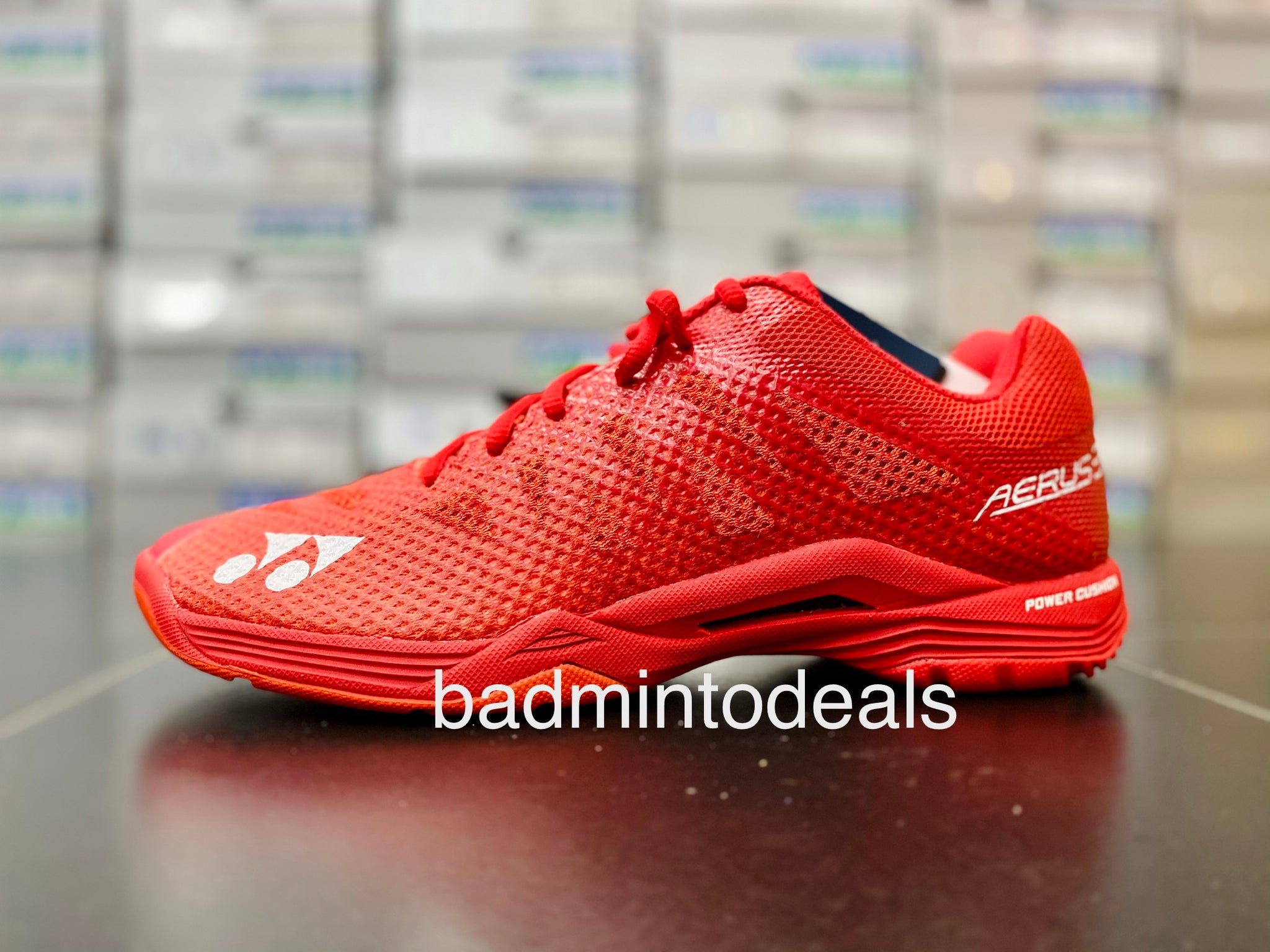 YONEX Power Cushion Aerus 3 Mens Badminton Shoes (Red